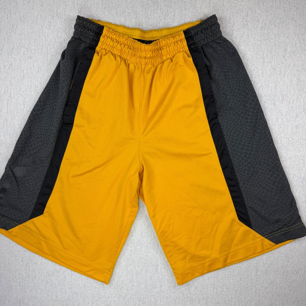 VTG Nike mamba Kobe Bryant Dri-FIT Basketball Shorts Yellow Grey Mens M